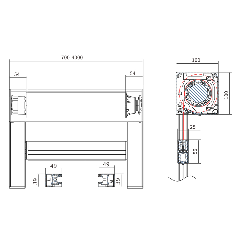 WR100 Motorized windproof roller blinds