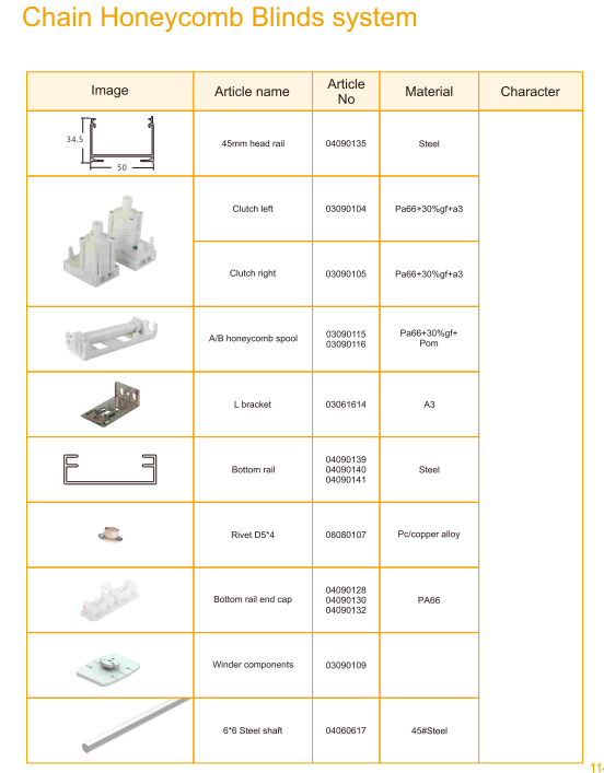 Chain Honeycomb Blinds System