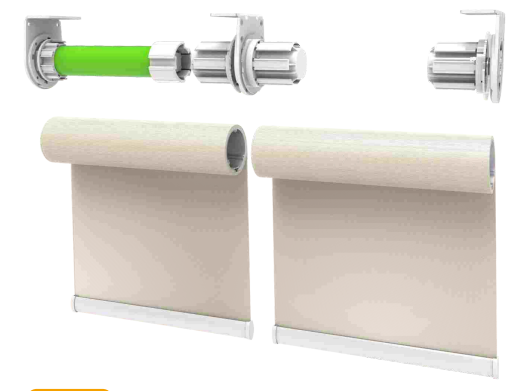 DK63 motorized roller blind system