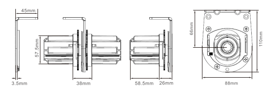 DK63 motorized roller blind system