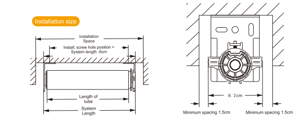 DK50 motorized roller blind system